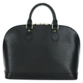 Louis Vuitton Alma Handbag Epi Leather Black Leather Handbag (Authentic  )