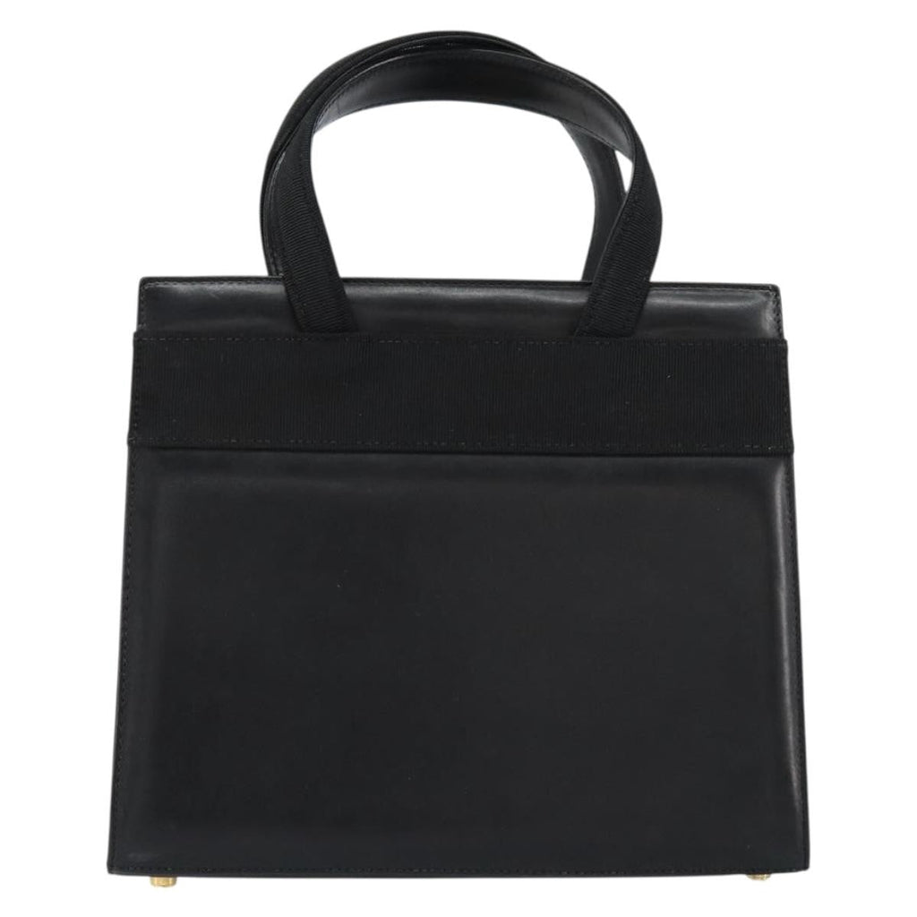 Salvatore Ferragamo Convertible Vara Bow Tote Leather Black Leather Handbag (Authentic  )