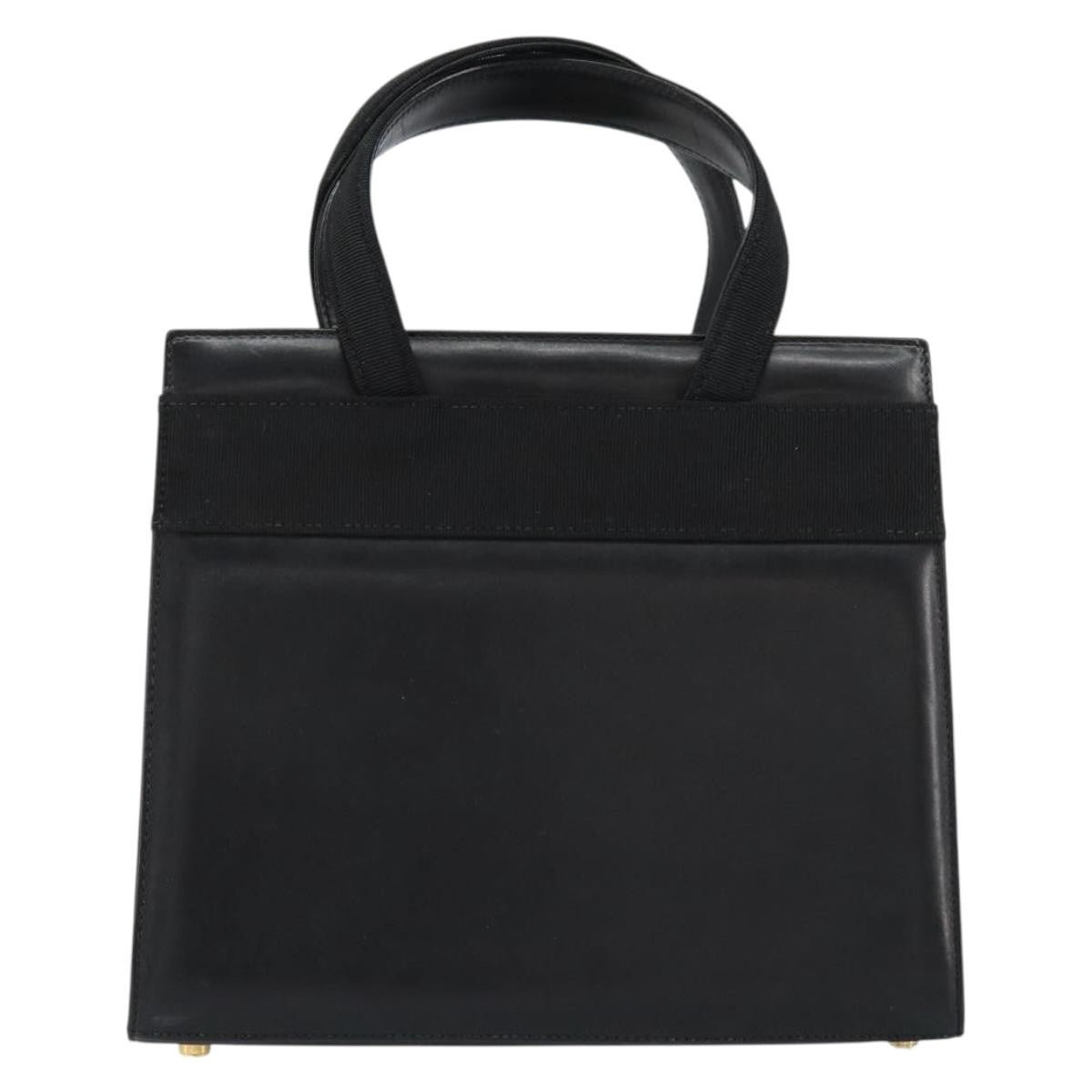 Salvatore Ferragamo Convertible Vara Bow Tote Leather Black Leather Handbag (Authentic  )