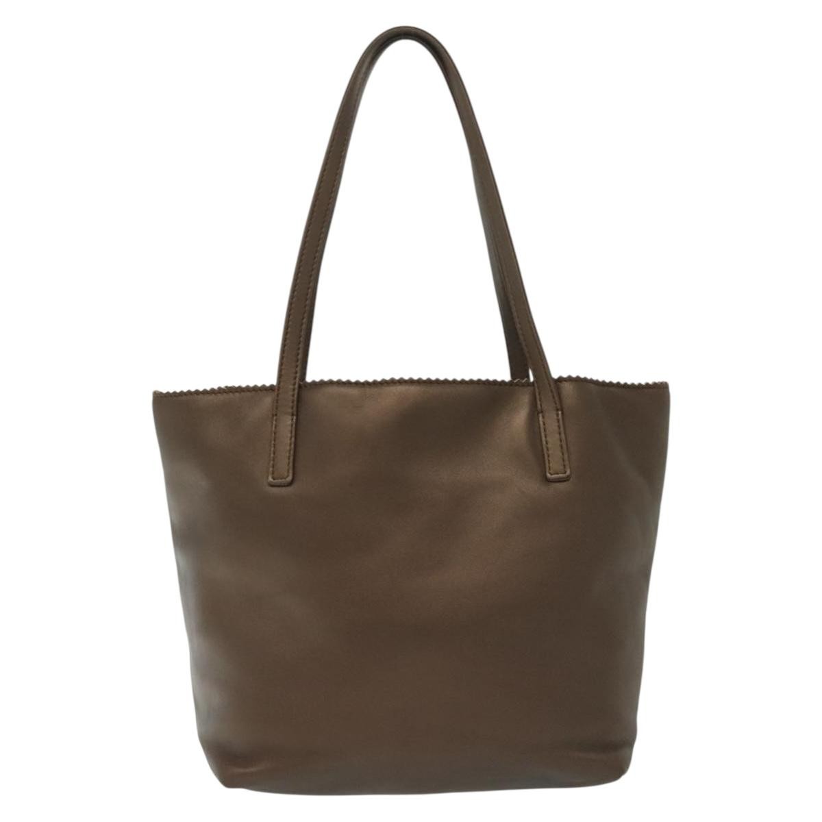 Loewe Anagram Handbag Leather Brown Leather Handbag (Authentic  )