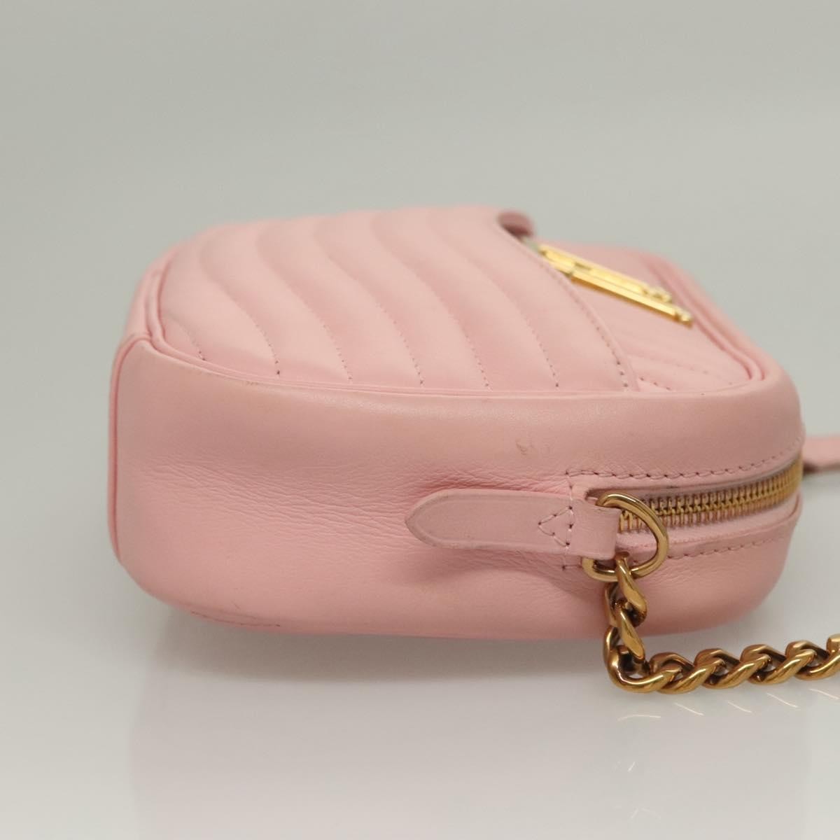 Louis Vuitton New Wave Camera Bag Quilted Leather Pink Leather Bag (Authentic  )