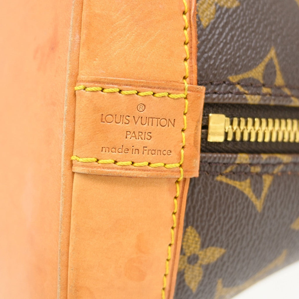 Louis Vuitton Alma Handbag Monogram Canvas Brown Canvas Handbag ( )