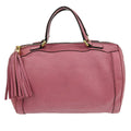 Gucci Soho Boston Bag Leather Pink Leather Handbag ( )