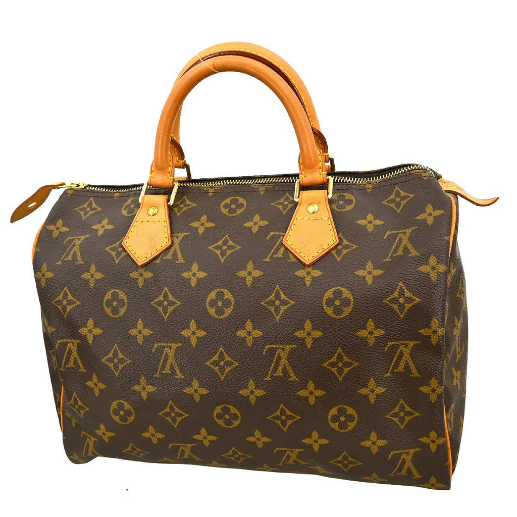 Louis Vuitton Speedy Handbag Monogram Canvas Brown Canvas Handbag ( )