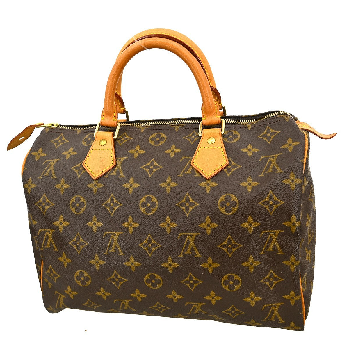 Louis Vuitton Speedy Handbag Monogram Canvas Brown Canvas Handbag ( )