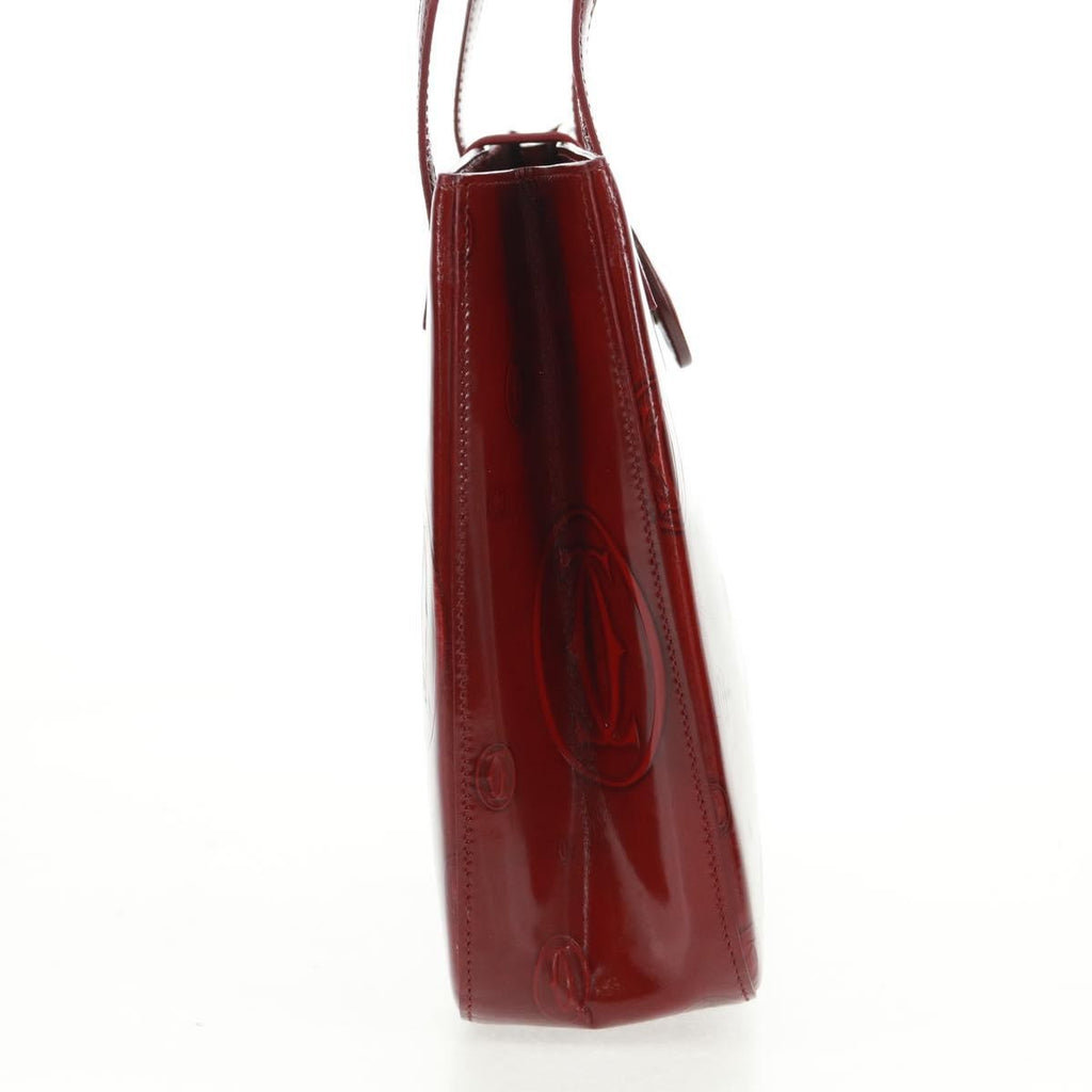 Cartier Happy Birthday Handbag Patent Leather Red Patent_Leather Handbag (Authentic  )