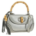Gucci Vintage Bamboo Top Handle Bag Leather Multicolour Leather Handbag ( )