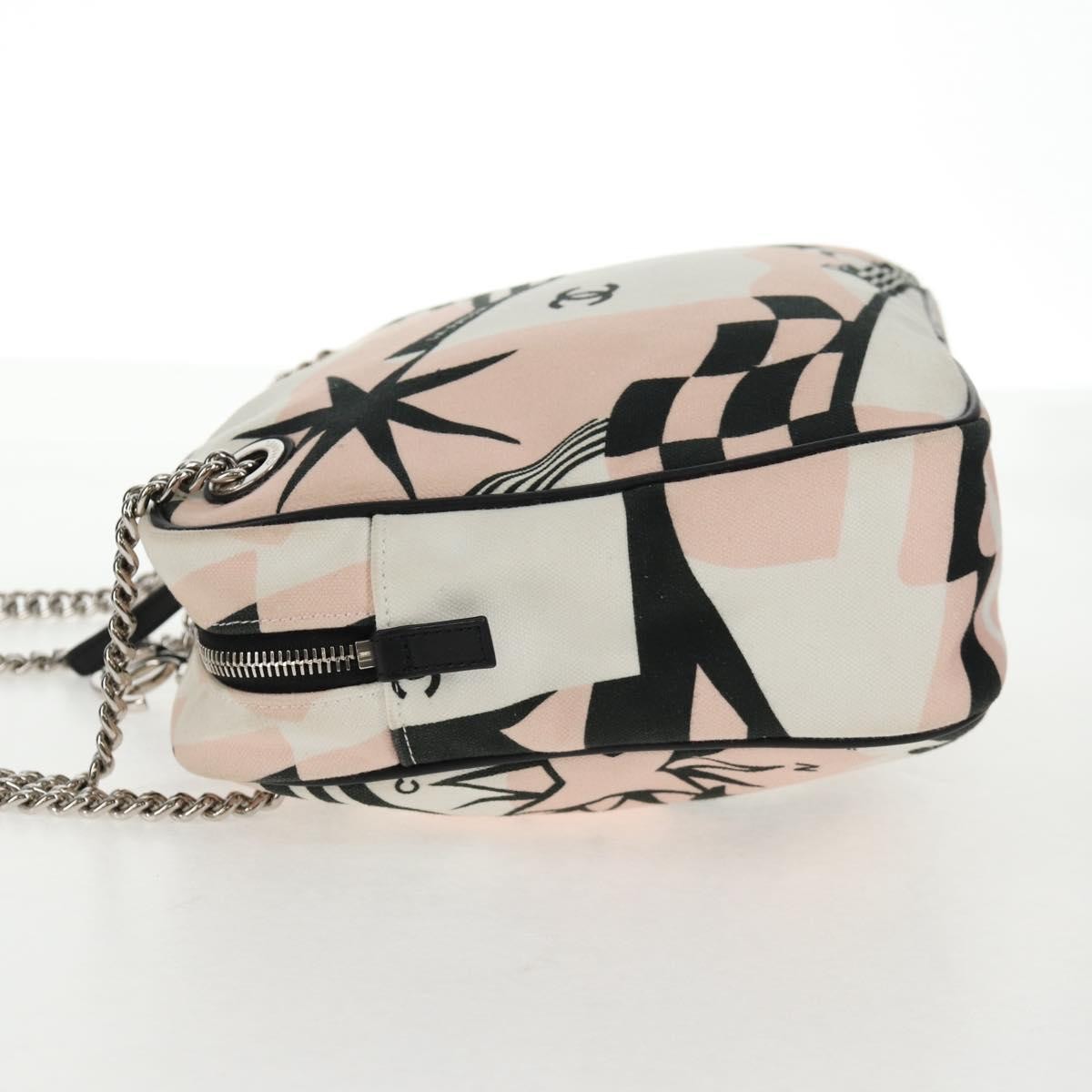 Chanel La Pausa Bay Camera Case Bag Printed Canvas Pink Canvas Bag (Authentic  )