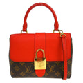 Louis Vuitton Locky Handbag Monogram Canvas With Leather Brown Canvas Handbag (Authentic  )