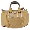 Chloe Ethel Handbag Leather Beige Leather Handbag (Authentic  )
