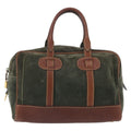Loewe Anagram Handbag Suede Green Suede Handbag (Authentic  )