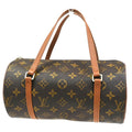 Louis Vuitton Papillon Handbag Monogram Canvas Brown Canvas Handbag ( )