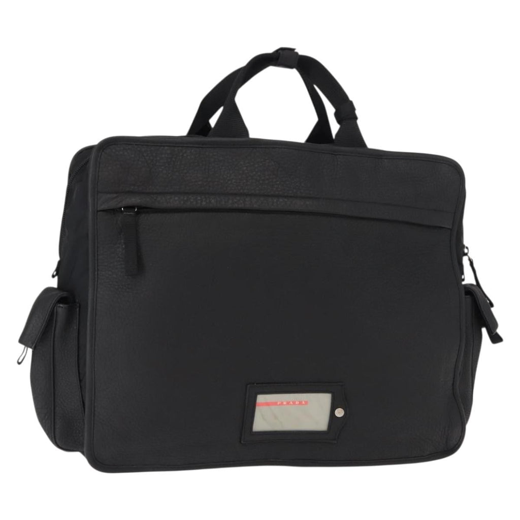 Prada Sport Briefcase Nylon And Leather Black Nylon Briefcase Bag (Authentic  )