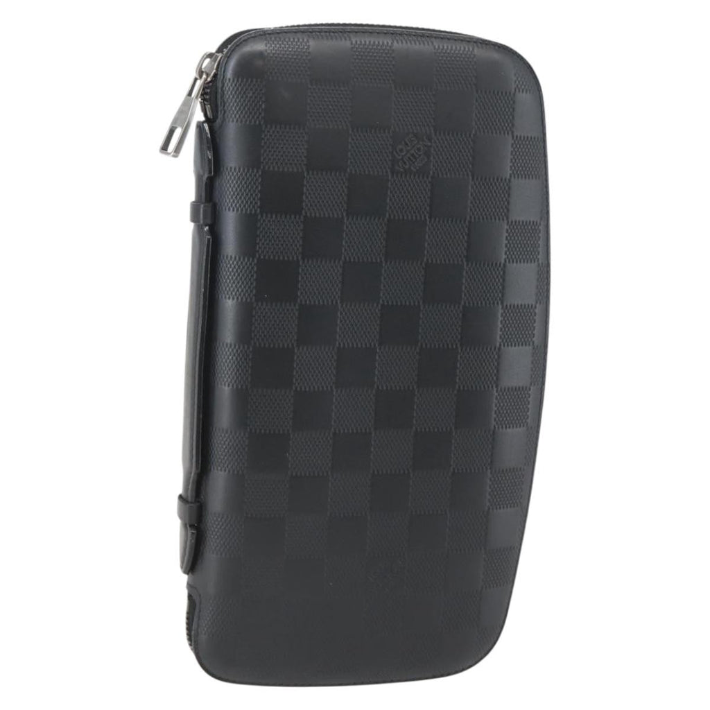 Louis Vuitton Organiser Atholl Leather Black Leather Bag (Authentic  )