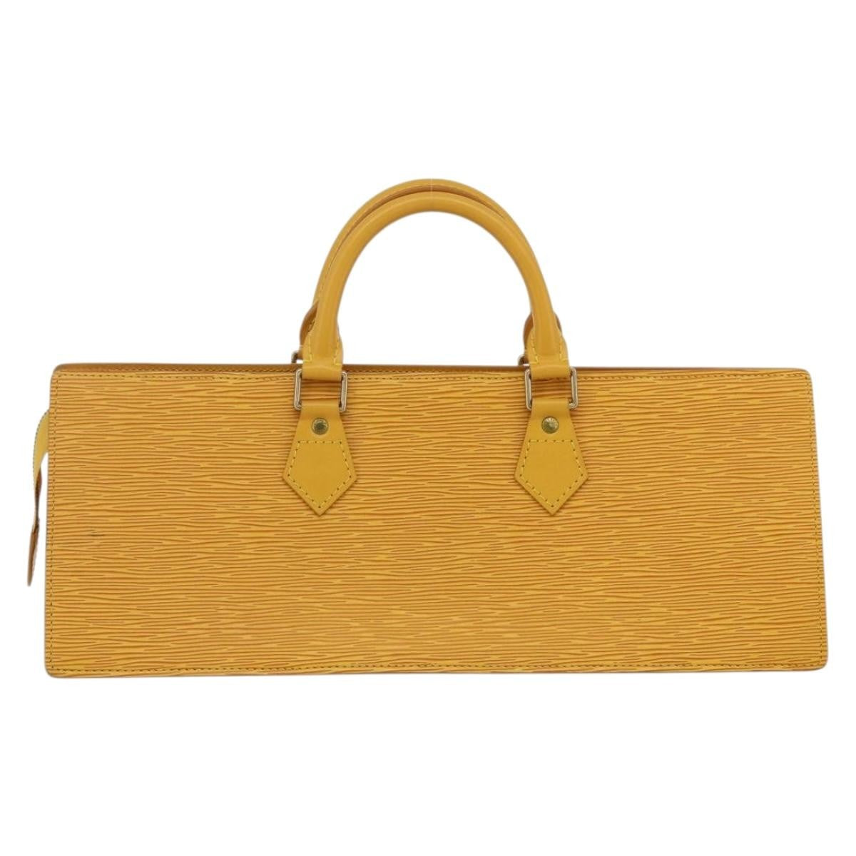 Louis Vuitton Sac Triangle Handbag Epi Leather Yellow Leather Handbag ( )