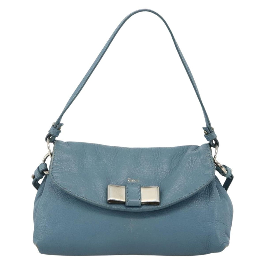 Chloe Lily Handbag Leather Blue Leather Handbag ( )