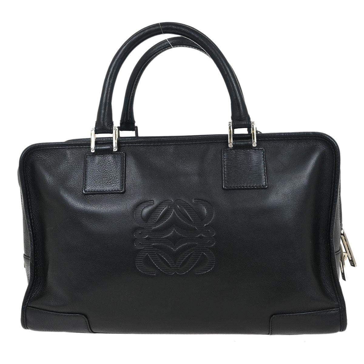 Loewe Amazona Nm Bag Leather Black Leather Handbag (Authentic  )