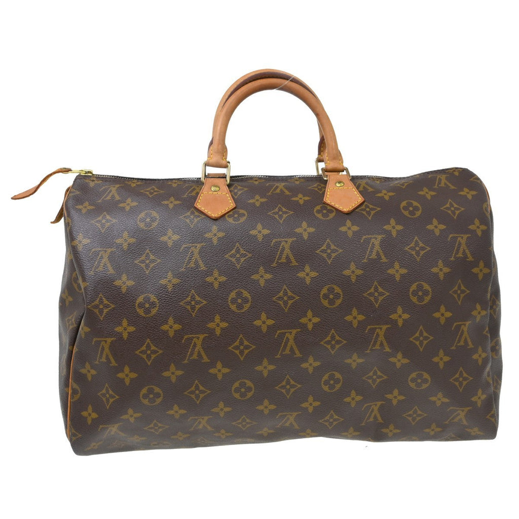 Louis Vuitton Speedy Handbag Monogram Canvas Brown Canvas Handbag ( )