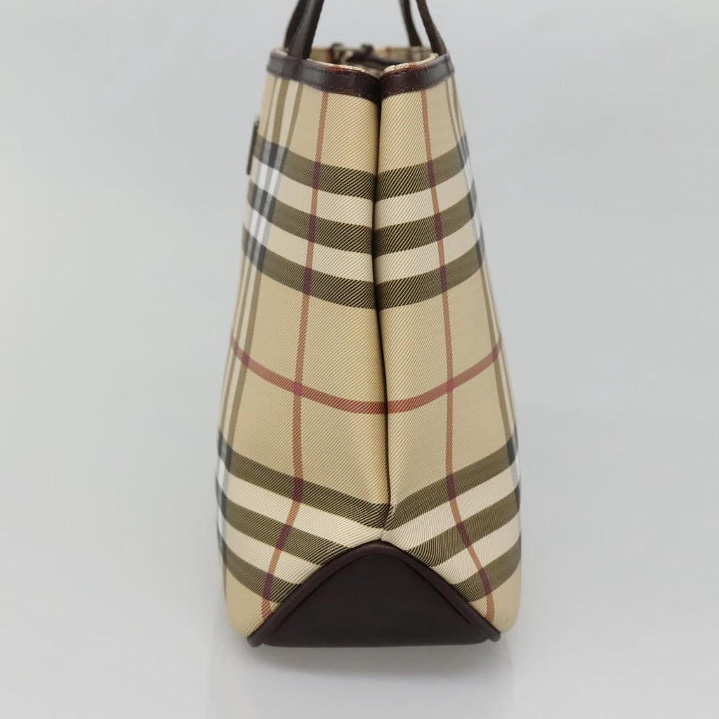 Burberry Nova Check Handbag Nova Check Canvas Beige Canvas Handbag (Authentic  )