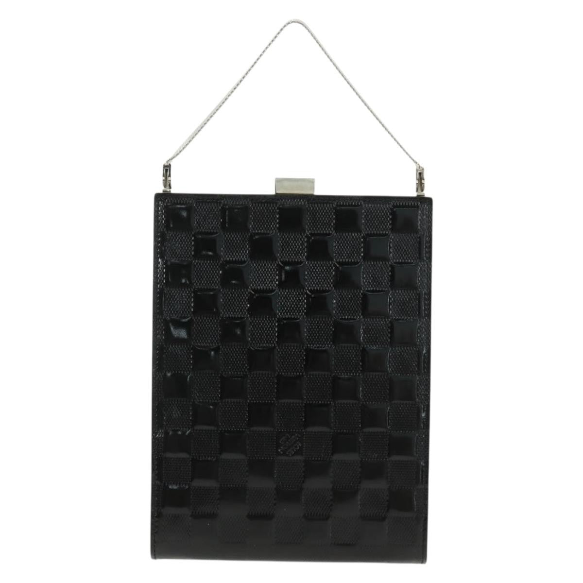 Louis Vuitton Saint Ange Handbag Damier Vernis Black Patent_Leather Handbag (Authentic  )