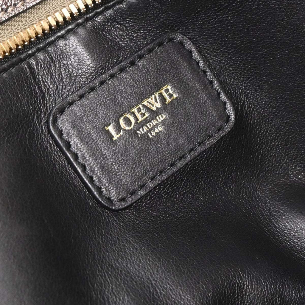 Loewe Amazona Bag Leather Gold Leather Handbag (Authentic  )