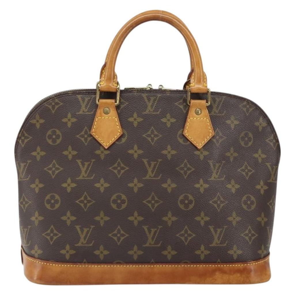 Louis Vuitton Alma Handbag Monogram Canvas Brown Canvas Handbag (Authentic  )
