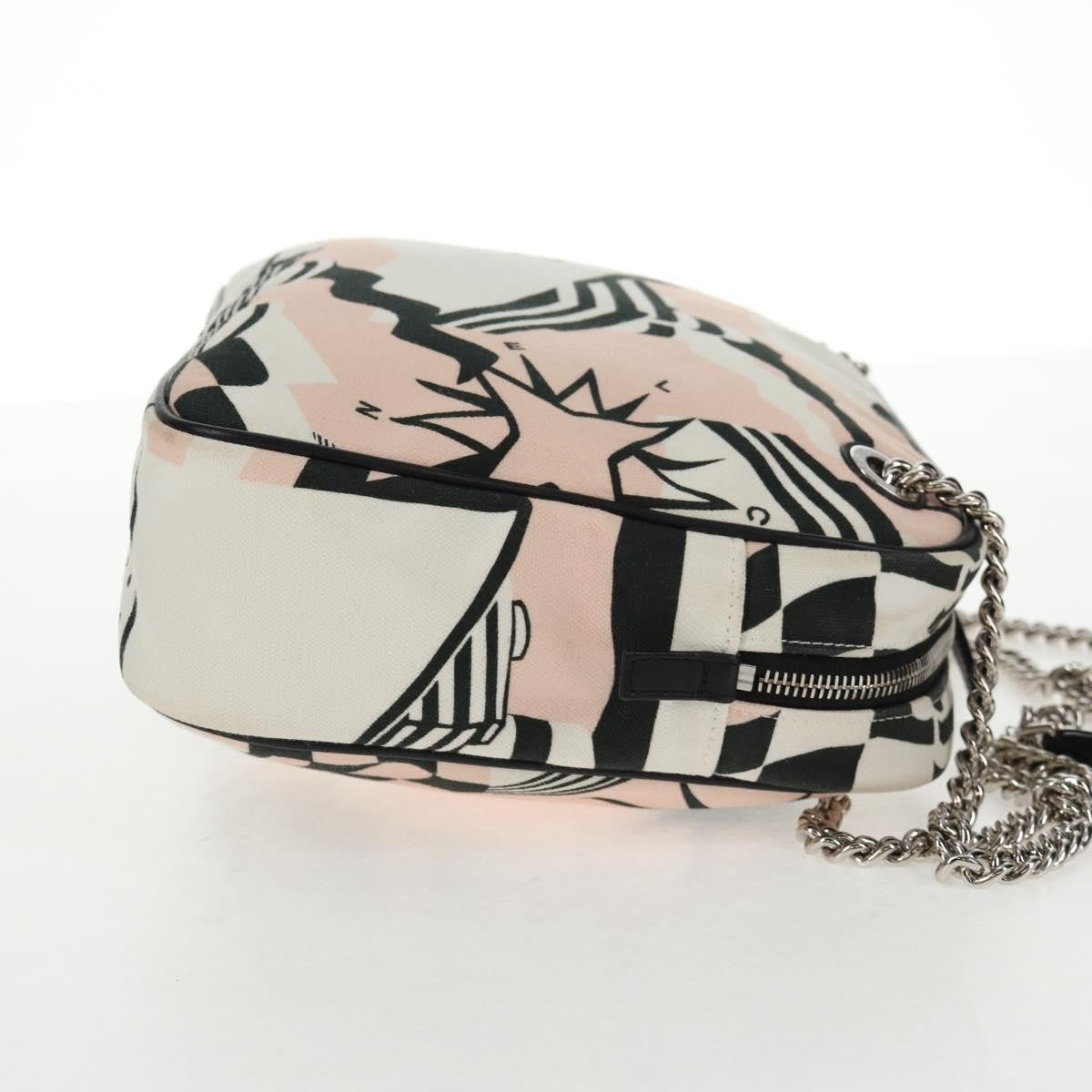 Chanel La Pausa Bay Camera Case Bag Printed Canvas Pink Canvas Bag (Authentic  )