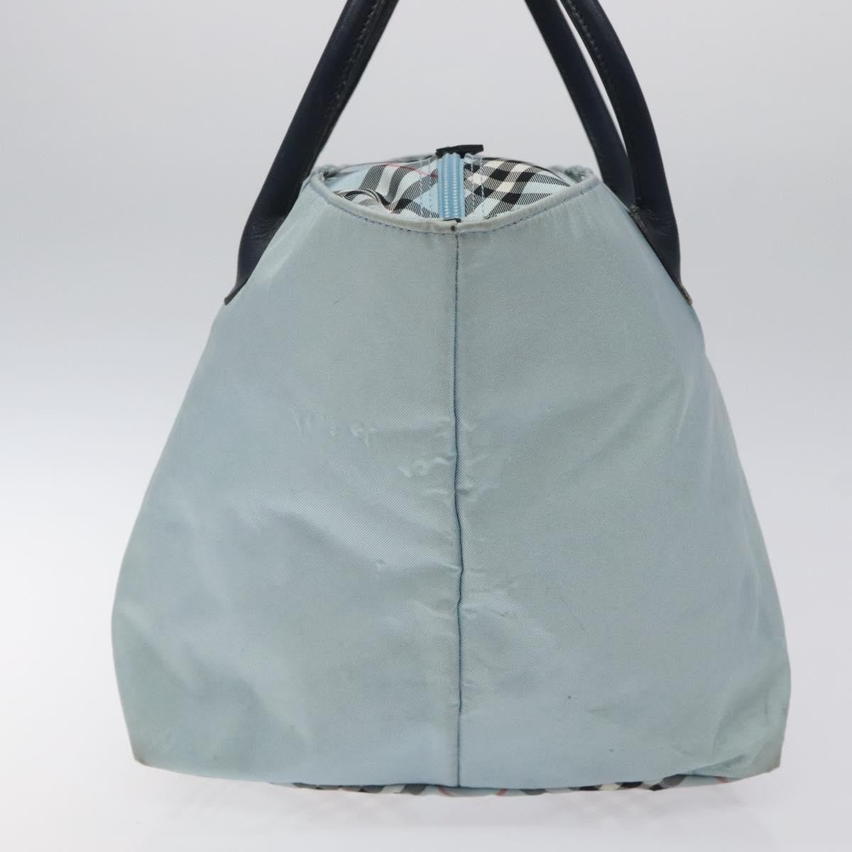 Burberry Nova Check Blue Label Nylon Blue Nylon Handbag (Authentic  )