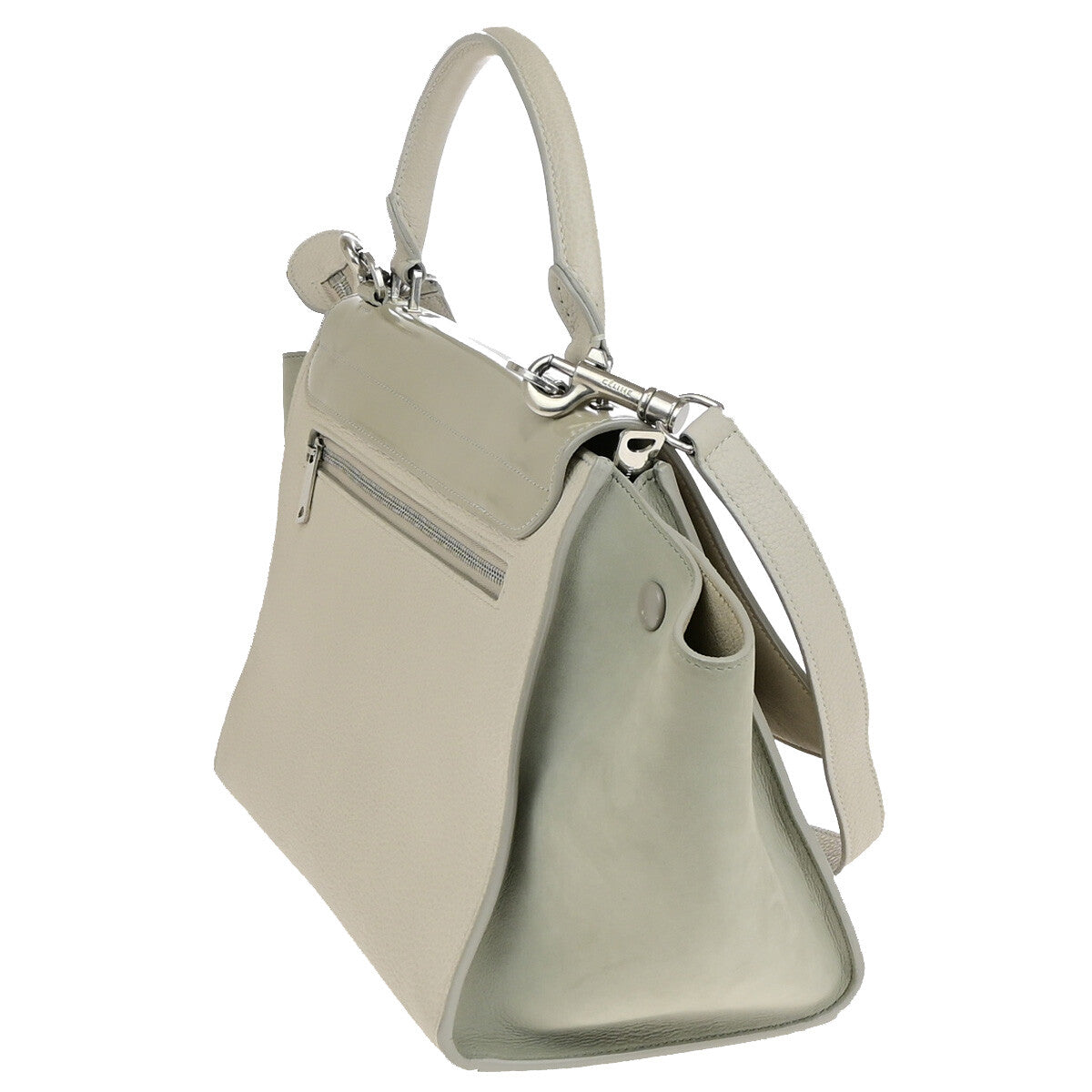 Celine Trapeze Bag Leather Beige Leather Handbag (Authentic  )