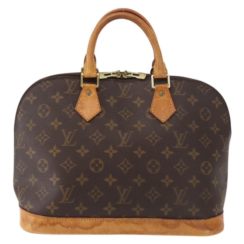 Louis Vuitton Alma Handbag Monogram Canvas Brown Canvas Handbag (Authentic  )