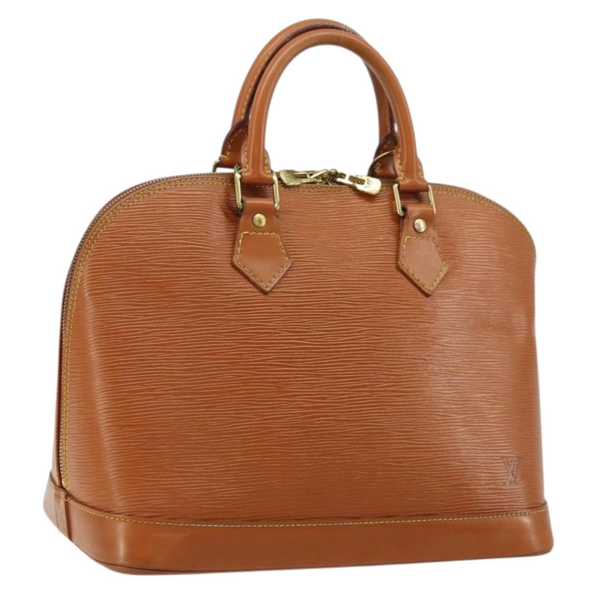 Louis Vuitton Alma Handbag Epi Leather Brown Leather Handbag ( )
