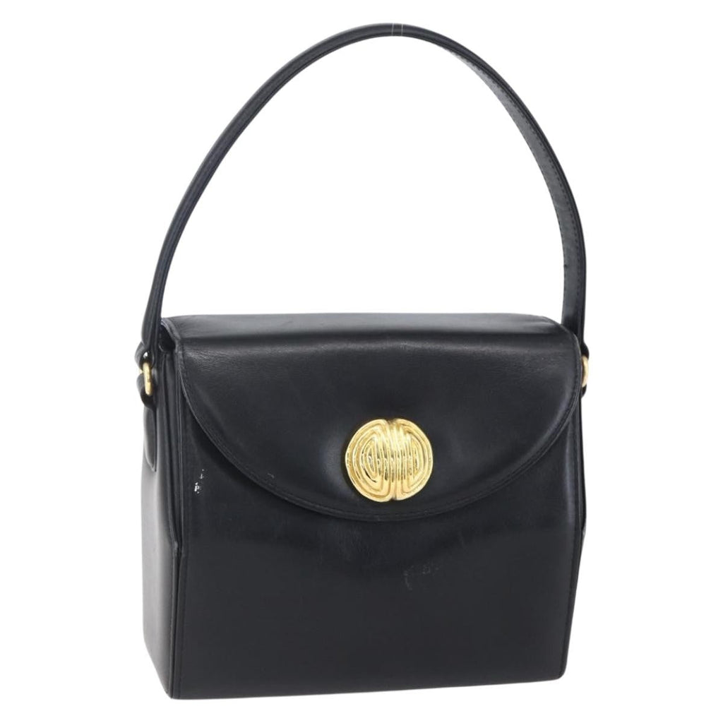 Givenchy Vintage Handbag Leather Black Leather Bag (Authentic  )