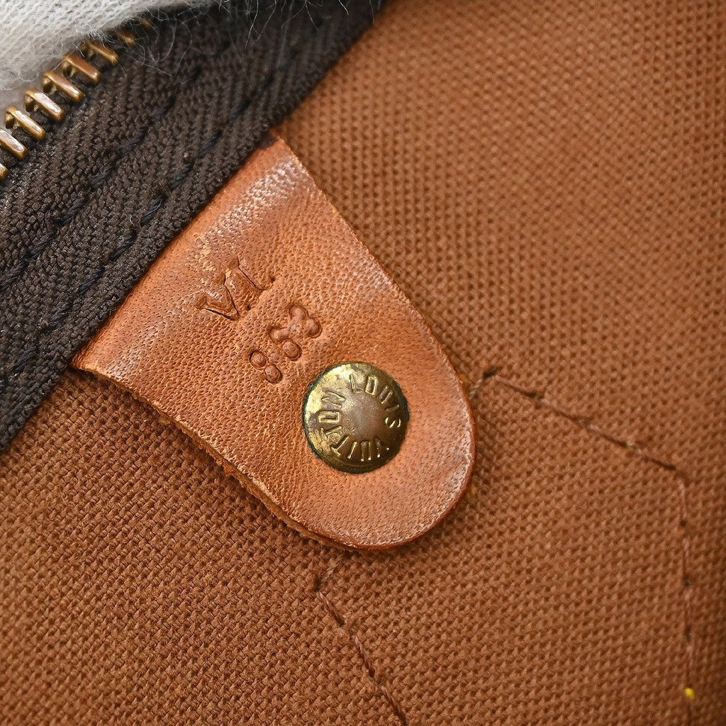 Louis Vuitton Speedy Handbag Monogram Canvas Brown Canvas Handbag ( )