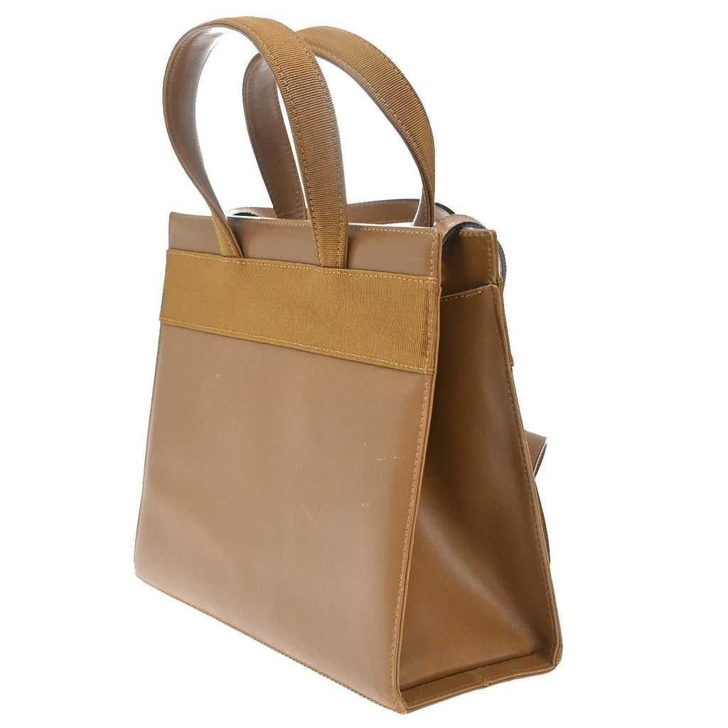 Salvatore Ferragamo Convertible Vara Bow Tote Leather Brown Leather Handbag (Authentic  )
