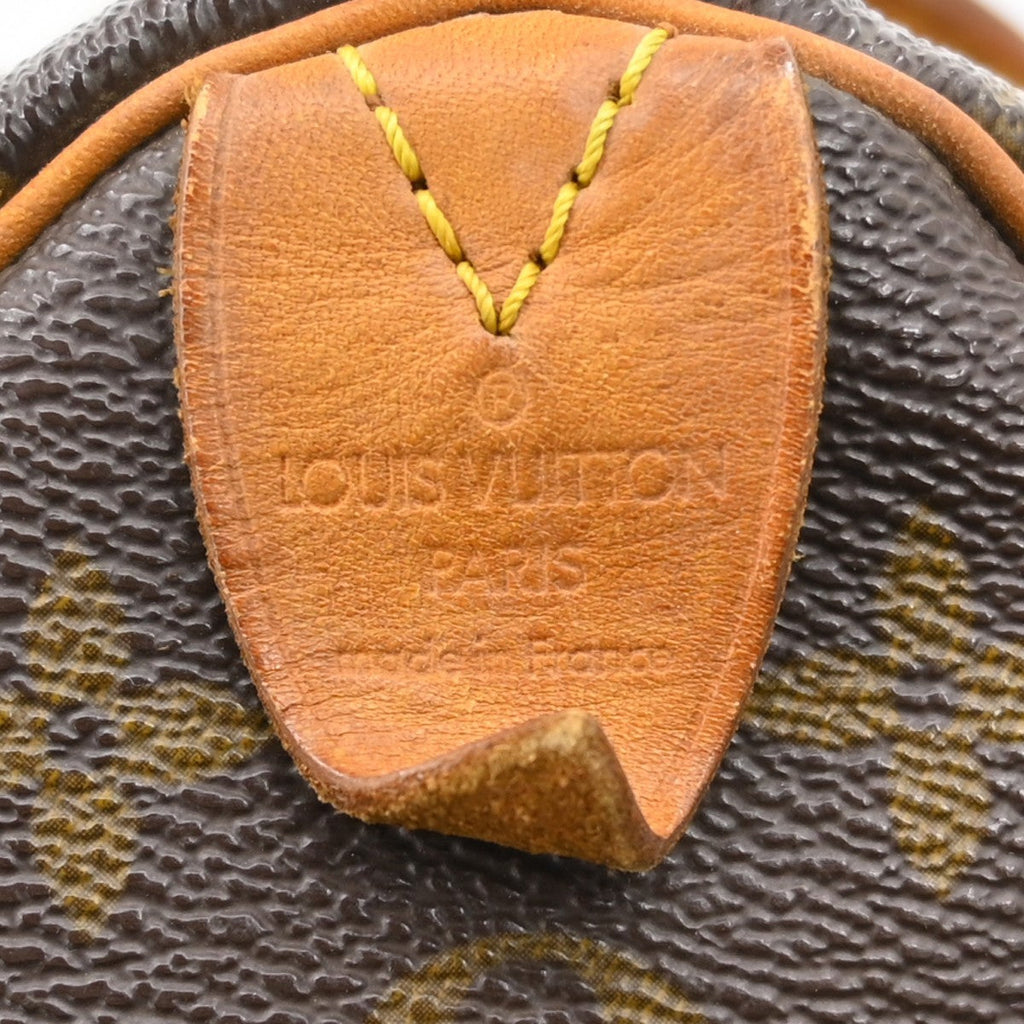 Louis Vuitton Speedy Handbag Monogram Canvas Brown Canvas Handbag ( )