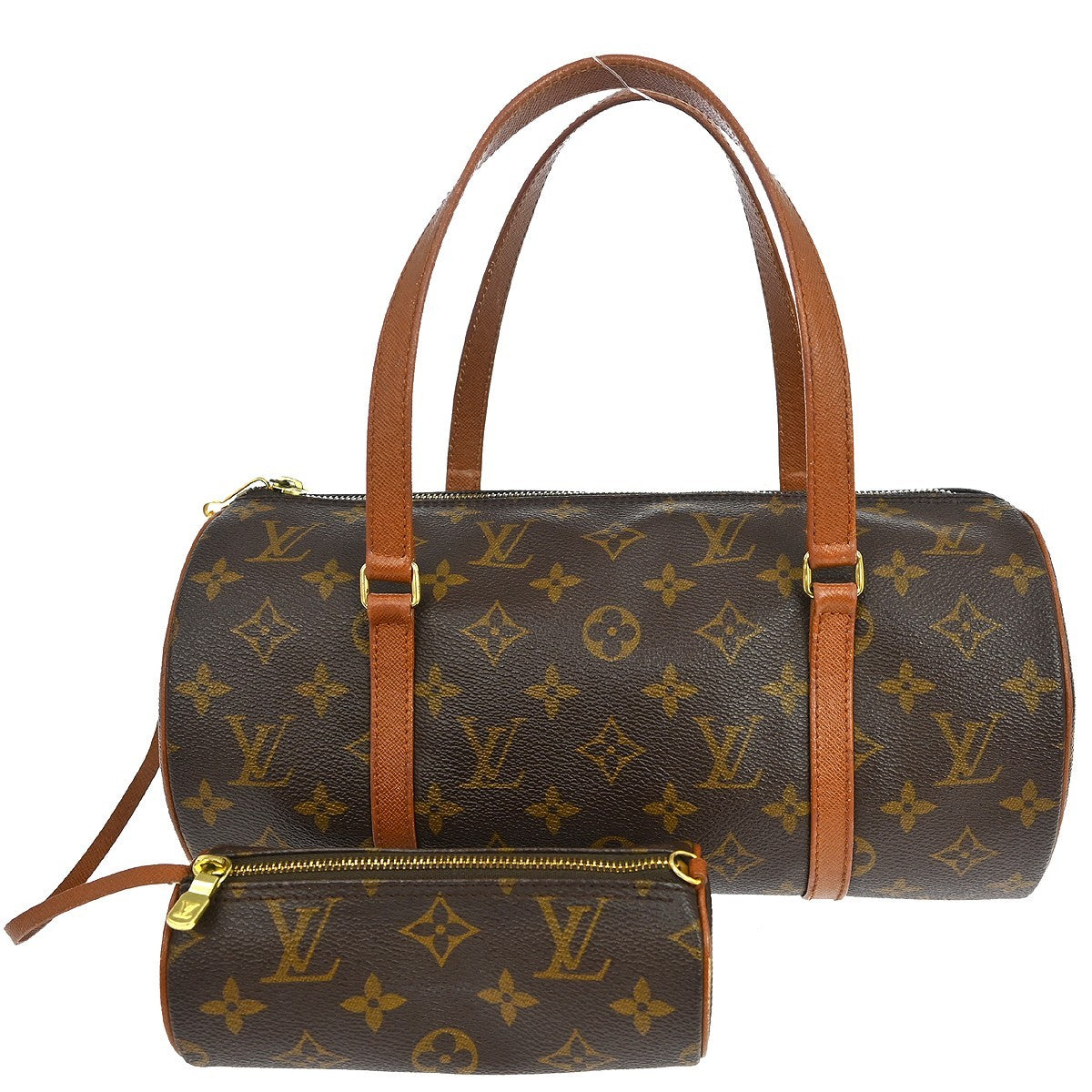 Louis Vuitton Papillon Handbag Monogram Canvas Brown Canvas Handbag ( )