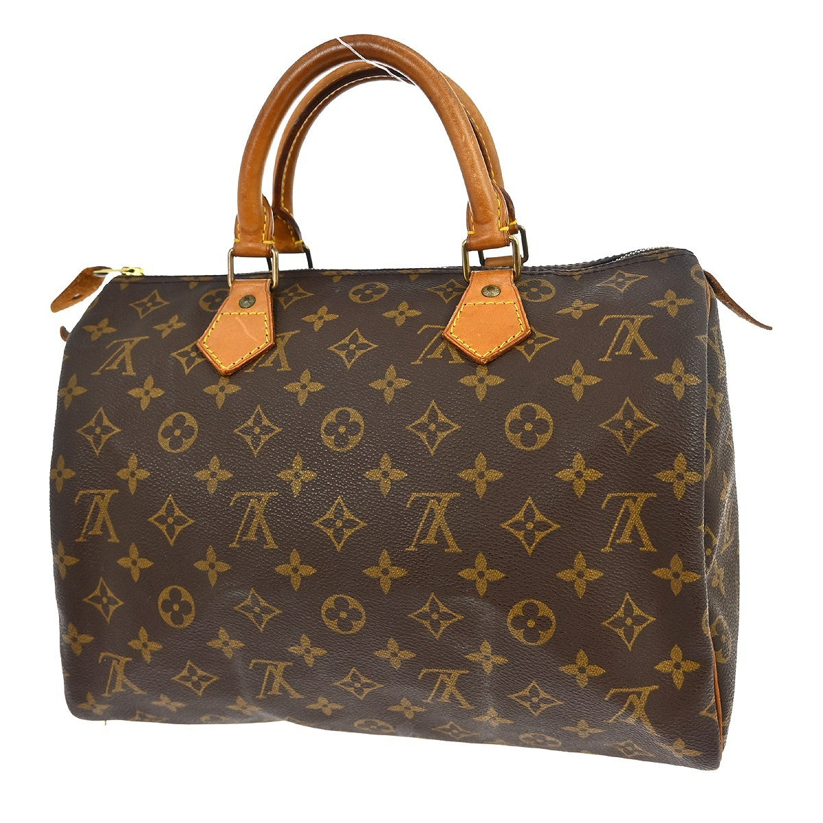 Louis Vuitton Speedy Handbag Monogram Canvas Brown Canvas Handbag ( )