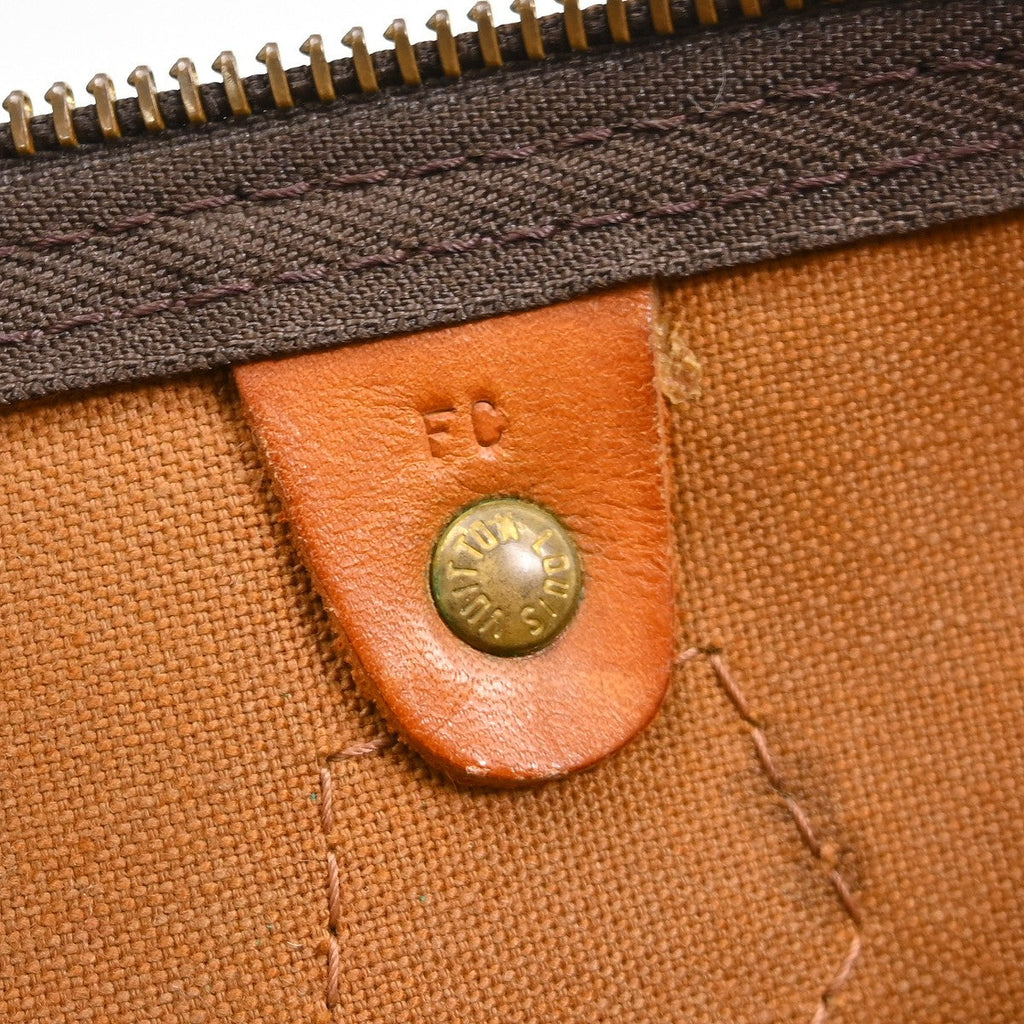 Louis Vuitton Speedy Handbag Monogram Canvas Brown Canvas Handbag ( )
