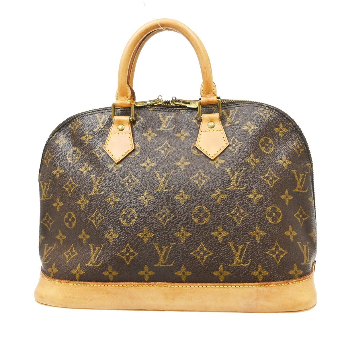 Louis Vuitton Alma Handbag Monogram Canvas Brown Canvas Handbag ( )