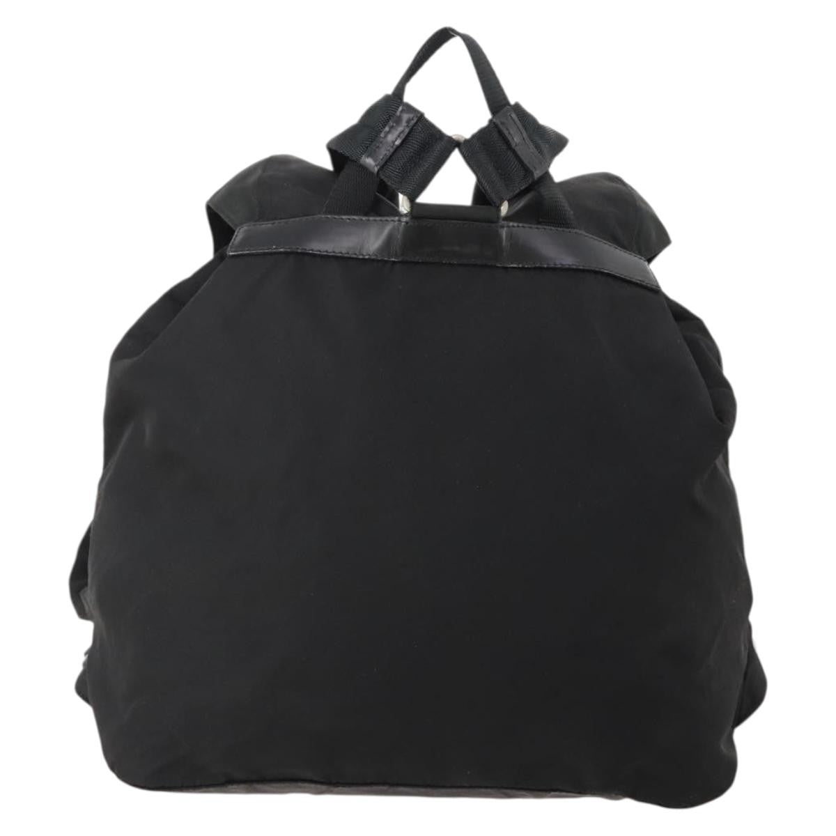 Prada Double Front Pocket Backpack Tessuto Black Nylon Backpack Bag ( )