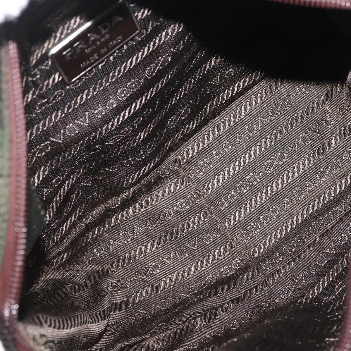 Prada Vintage Handbag Tessuto Khaki Nylon Handbag (Authentic  )