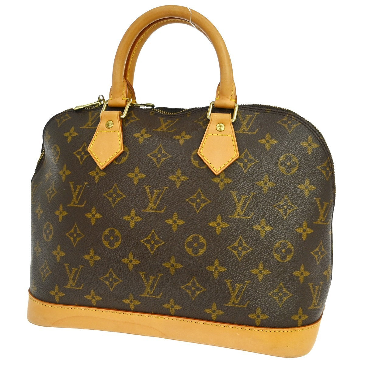 Louis Vuitton Alma Handbag Monogram Canvas Brown Canvas Handbag ( )