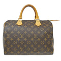 Louis Vuitton Speedy Handbag Monogram Canvas Brown Canvas Handbag ( )