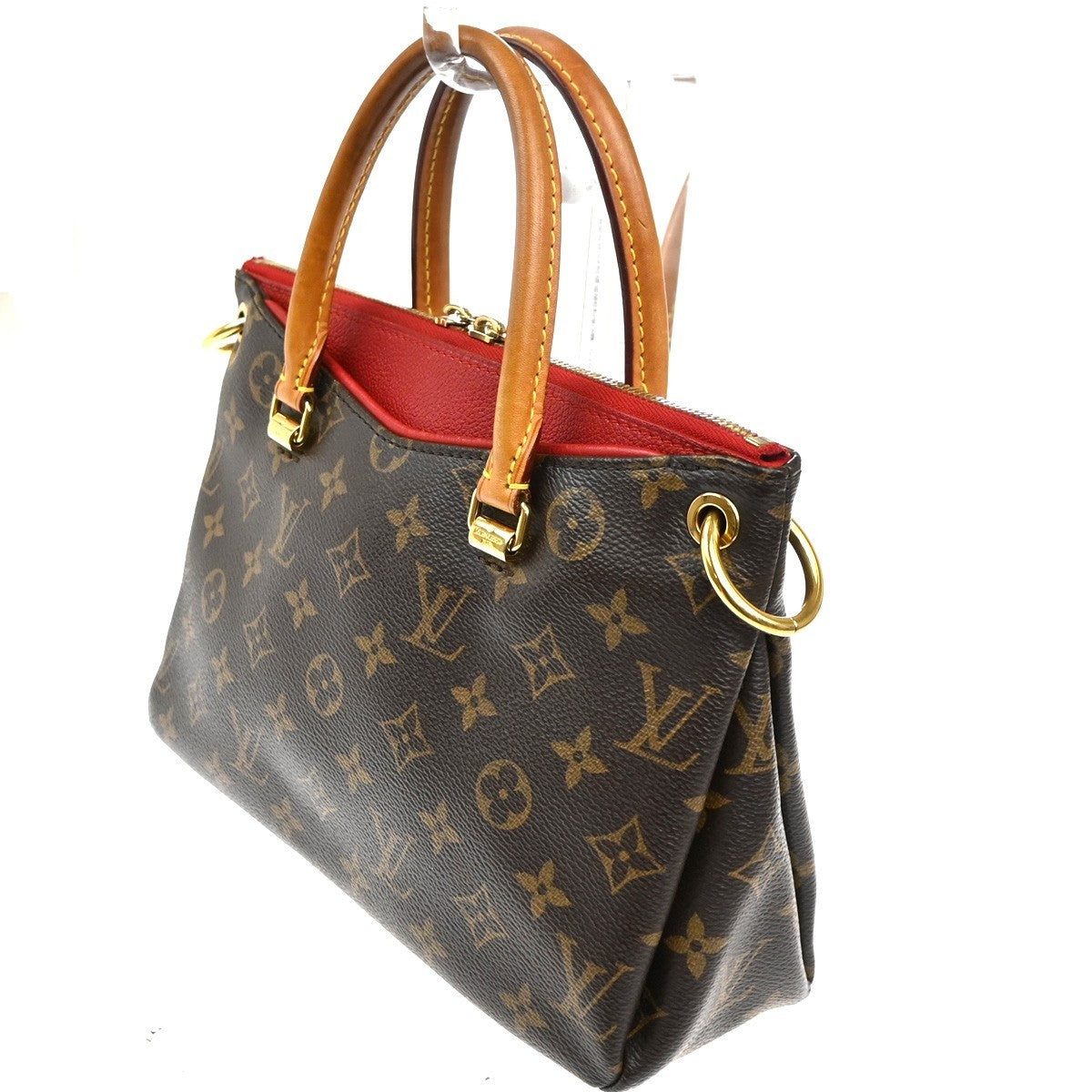Louis Vuitton Pallas Tote Monogram Canvas With Leather Brown Canvas Handbag (Authentic  )
