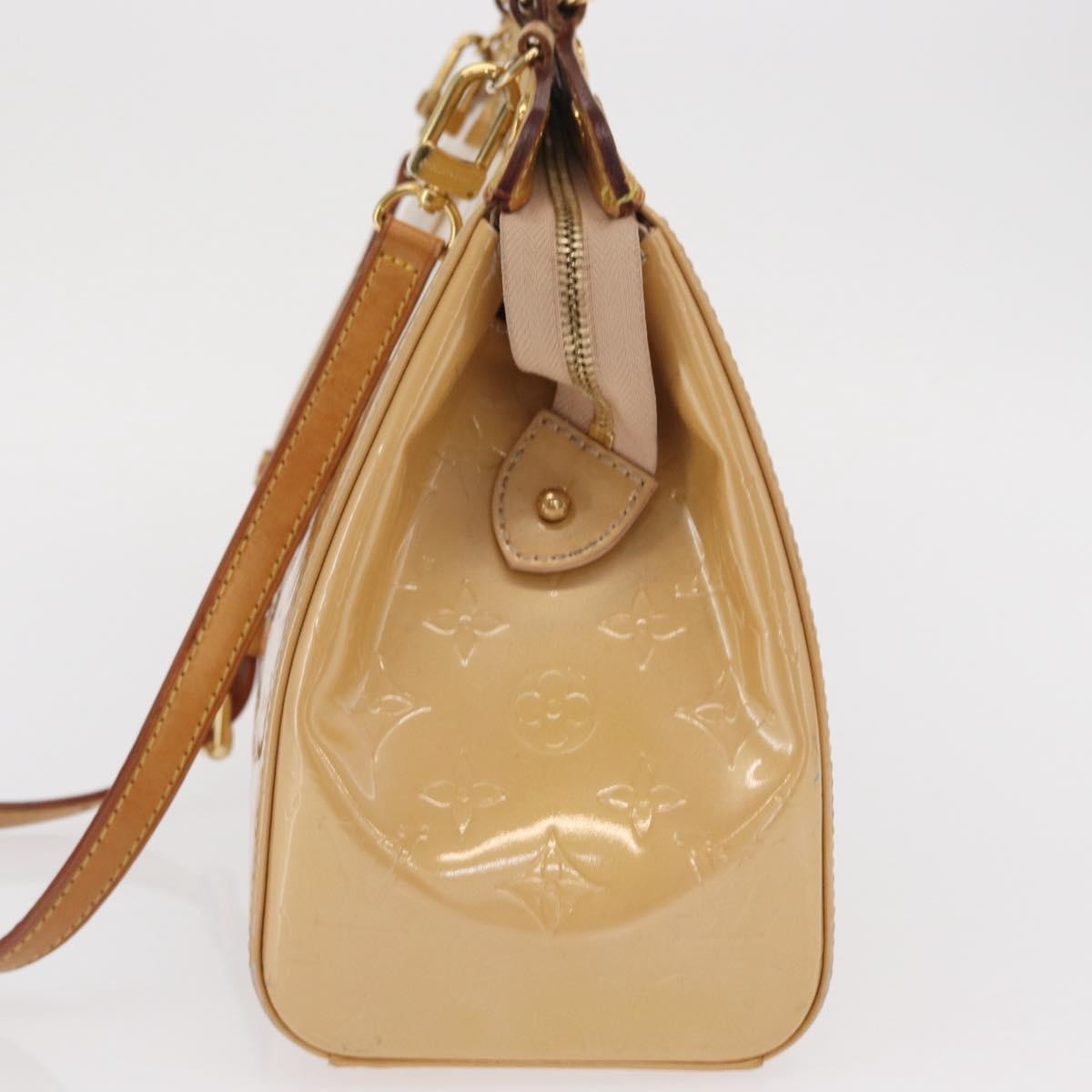 Louis Vuitton Blair Monogram Vernis Beige Patent_Leather Handbag (Authentic  )