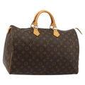 Louis Vuitton Speedy Handbag Monogram Canvas Brown Canvas Handbag ( )