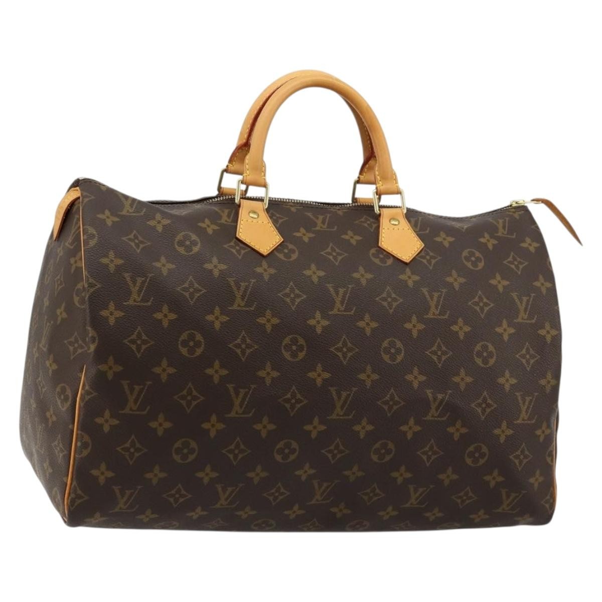 Louis Vuitton Speedy Handbag Monogram Canvas Brown Canvas Handbag ( )