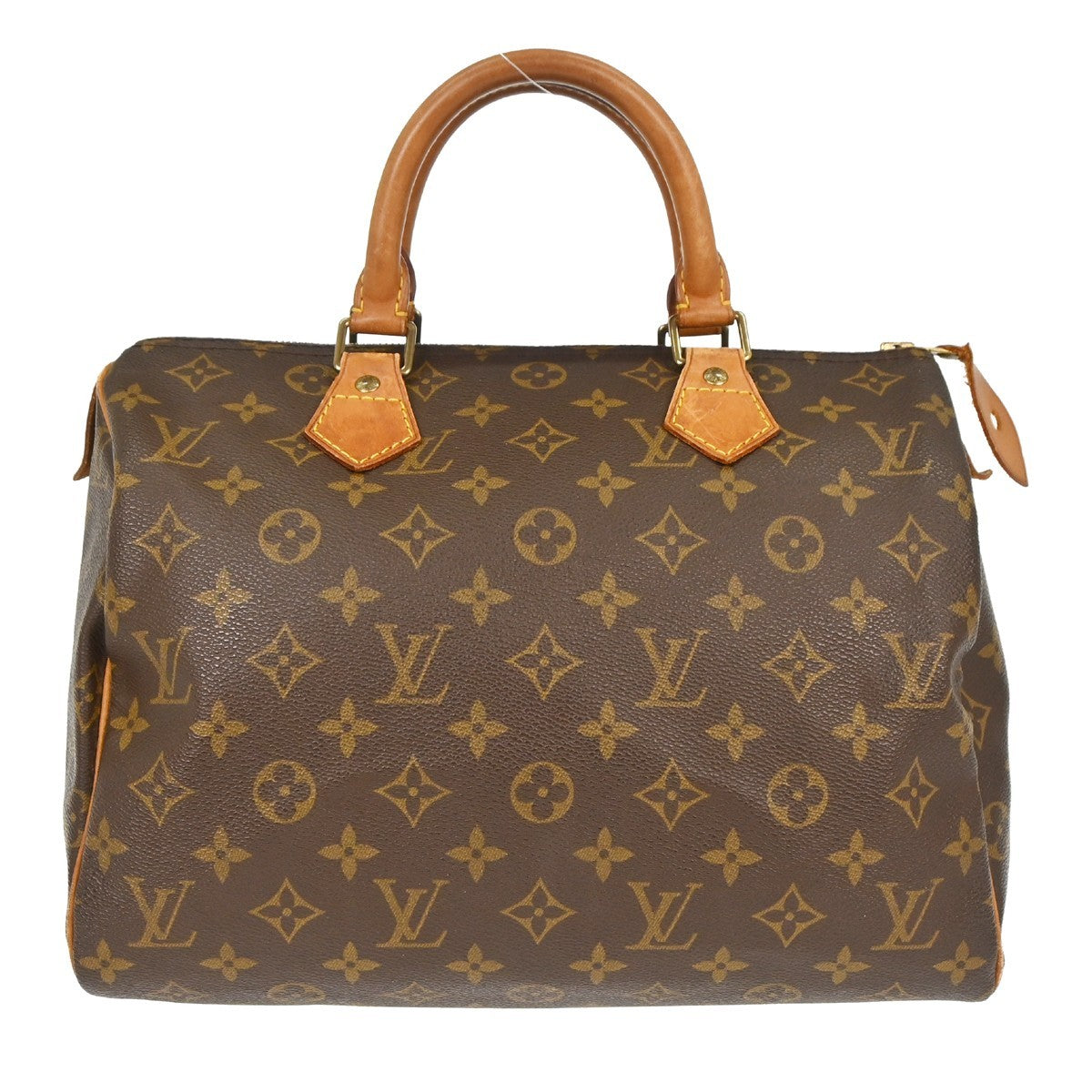 Louis Vuitton Speedy Handbag Monogram Canvas Brown Canvas Handbag ( )