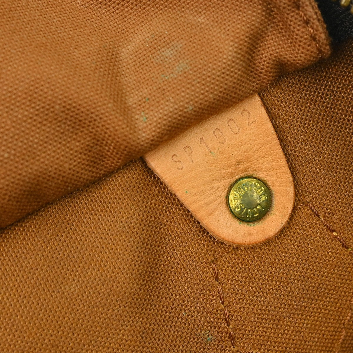 Louis Vuitton Speedy Handbag Monogram Canvas Brown Canvas Handbag ( )