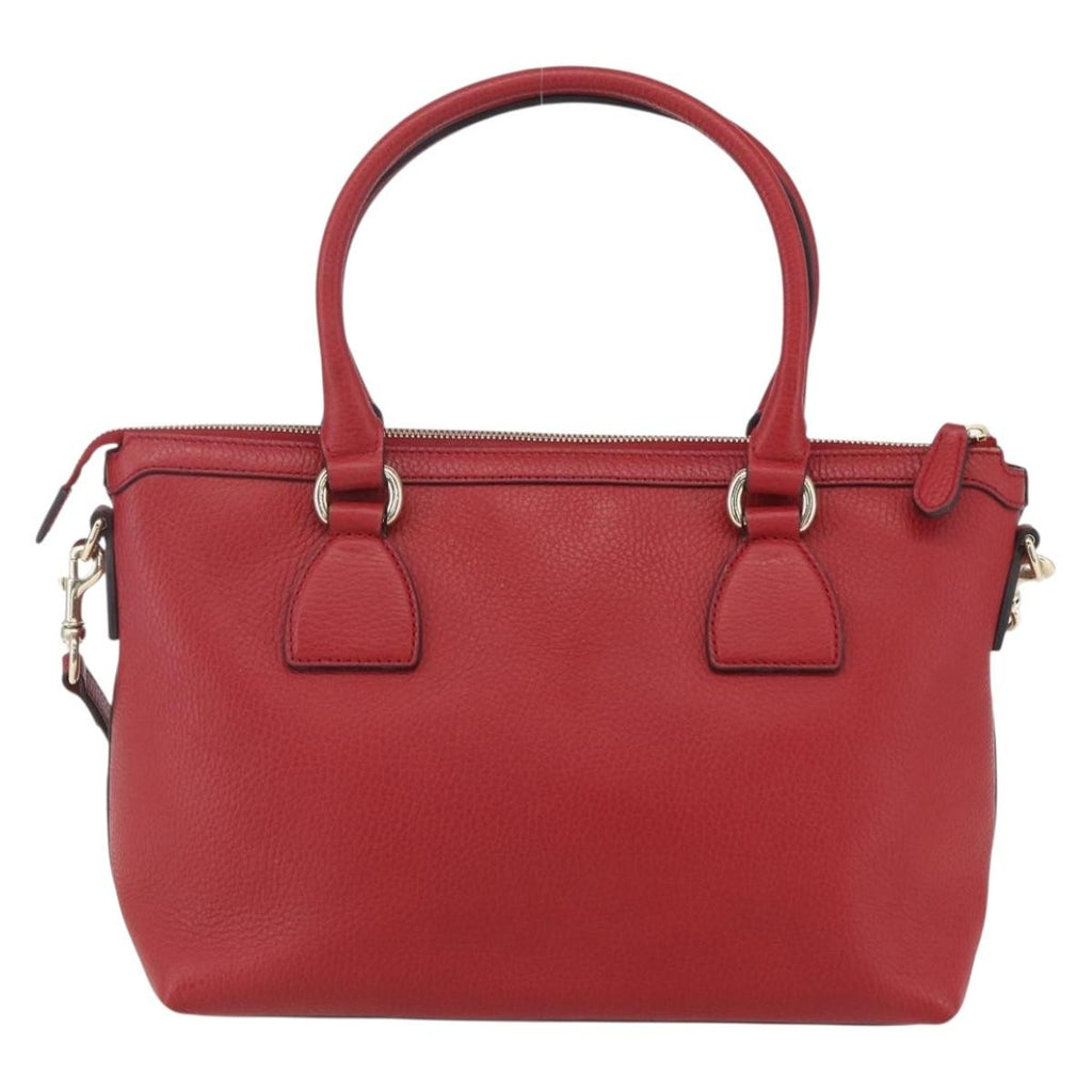 Gucci Vintage Soho Convertible Satchel Leather Red Leather Handbag (Authentic  )
